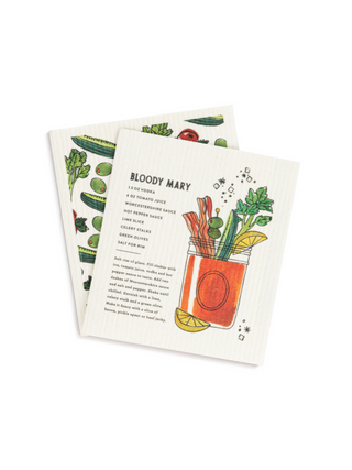 2pc Dish Cloth - Bloody Mary