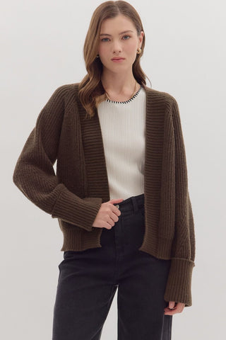 Ain't No Boring Cardi - Brown