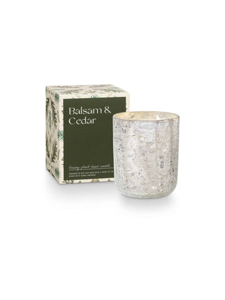 Balsam & Cedar Small Crackle Glass Candle