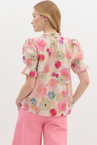 Berry Flowers Top