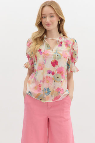 Berry Flowers Top