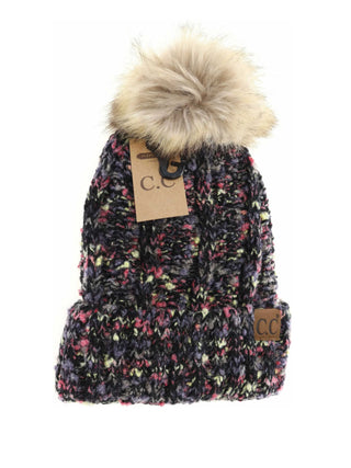 Black Confetti Beanie