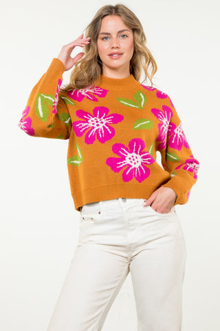 Blooming Bright Sweater - Mustard