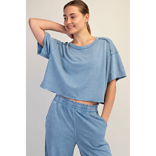 Blue Terry Butter Top