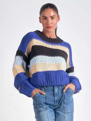 Blue Hues Cropped Sweater