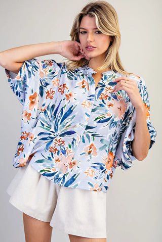 Blueberry Peach Water Blouse