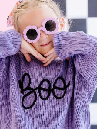 Boo Yarn Sweatshirt - Girl