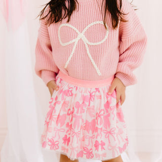 Bow Yarn Sweater - Toddler Girl