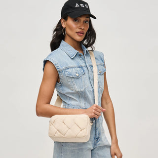 Braided Woven Crossbody Cream