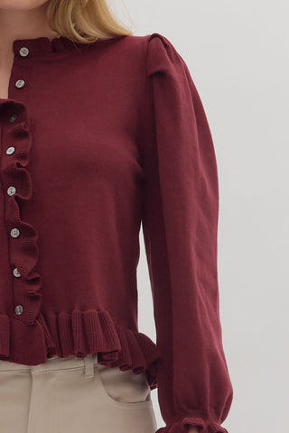 Bridget Peplum Cardigan