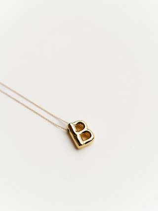 Bubble Initial Necklace - H