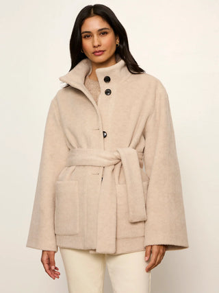 Bundled Wool Coat Bone