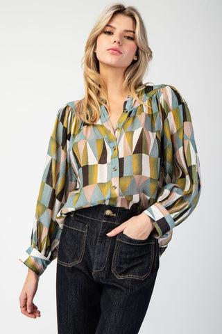 Calling Me Geometric Blouse