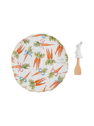 Carrot Round Platter Set