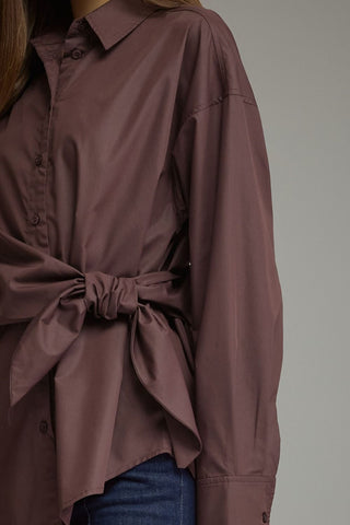 Chocolate Tie Waist Top