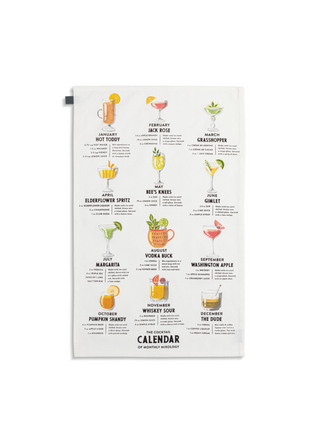 Cocktail Calendar Kitchen Towel