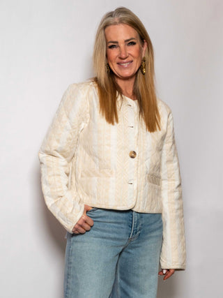 Crafted Coco Jacket in Collage Stripe