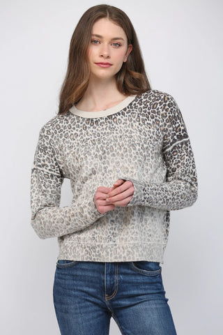 Cream/Black Animal Sweater