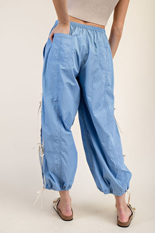 Denim Windbreaker Pants