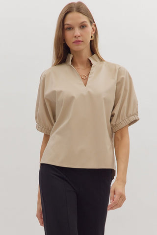 Edgy Vibes Ecru Top