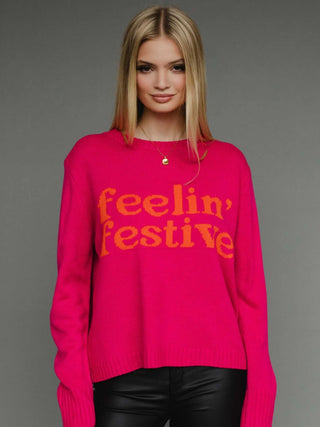 Feelin' Festive Pink Sweater