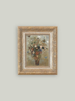 Flower Butterfly Framed Art