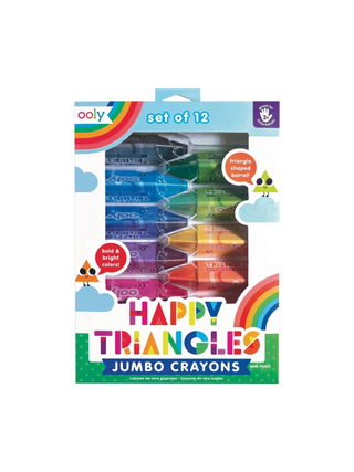 Happy Triangles Jumbo Crayons