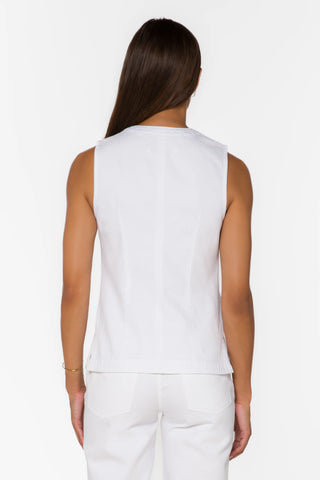 Ideline Denim Vest White