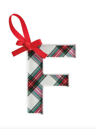 Initial Tartan Ornament (F)