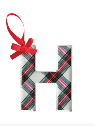 Initial Tartan Ornament (H)