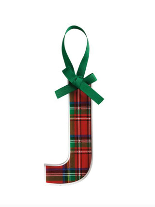 Initial Tartan Ornament (J)