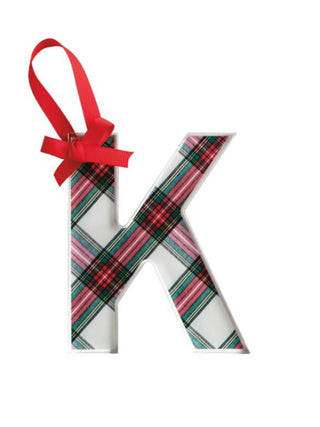 Initial Tartan Ornament (K)