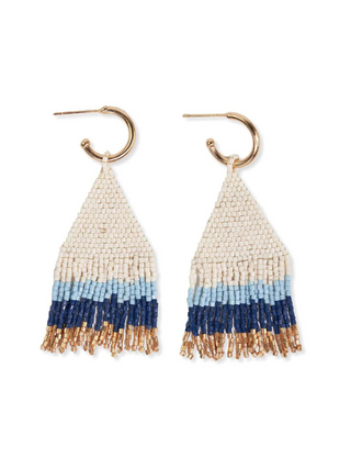 James Fringe Earrings - Navy