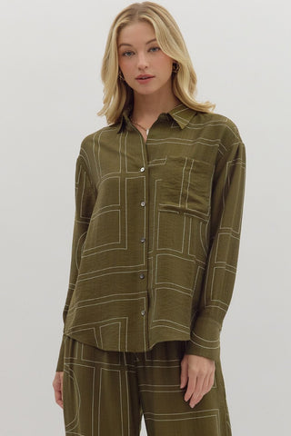 Kim Olive Detail Top
