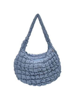 Large Quilted Bag - Blue