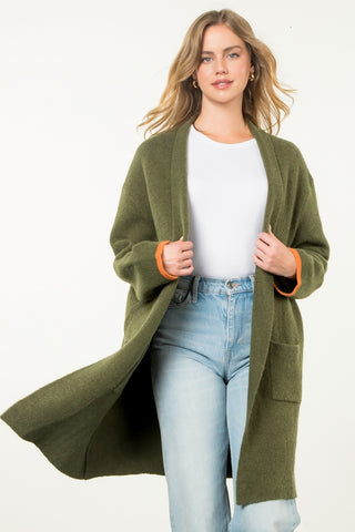 Little Bit More Cardigan - Green