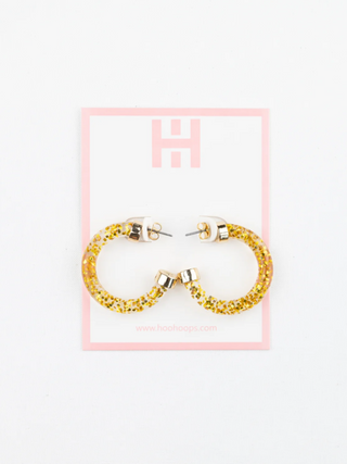 Mini Gold Glitter Hoops