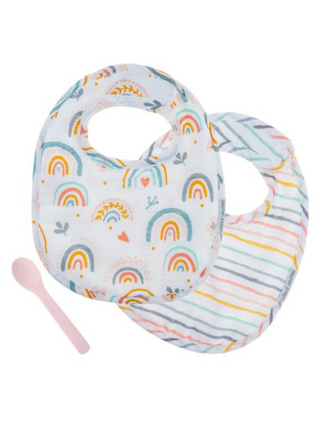 Muslin Bib Set - Rainbow