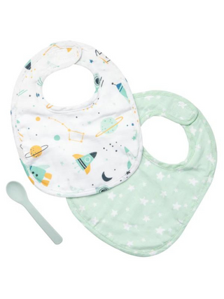 Muslin Bib Set - Space