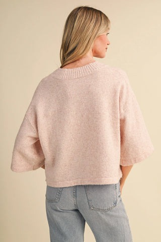 Oatmeal Pink Dolman Sweater