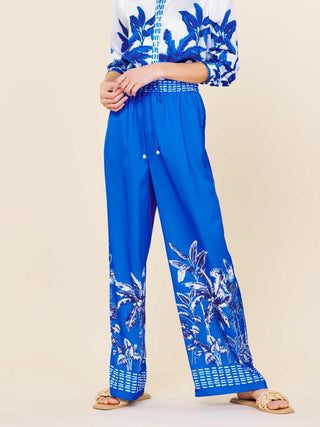 Ocean Blue Satin Pant