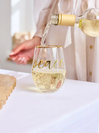 Peace Wine Glass