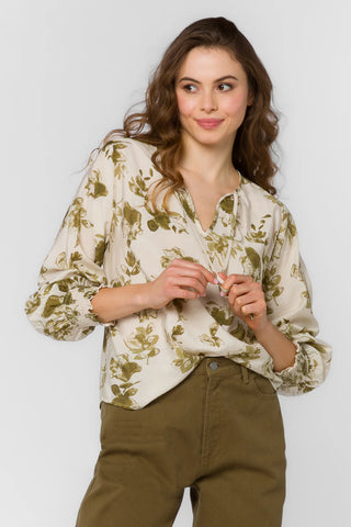 Penny Olive Pear Blouse