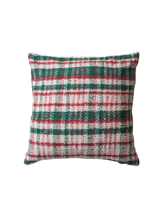 Plaid Cotton Blend Pillow