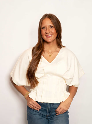 Pleat Please Top - Cream