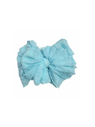 Ruffled Headband - Aqua