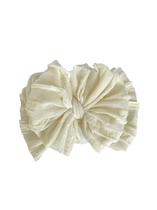 Ruffled Headband - Ivory