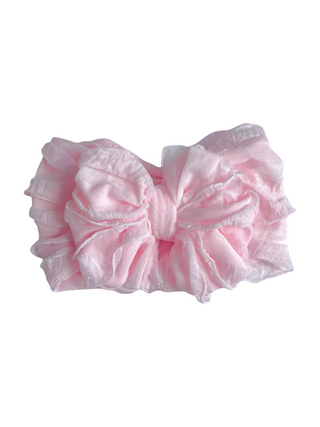 Ruffled Headband - Perfect Pink