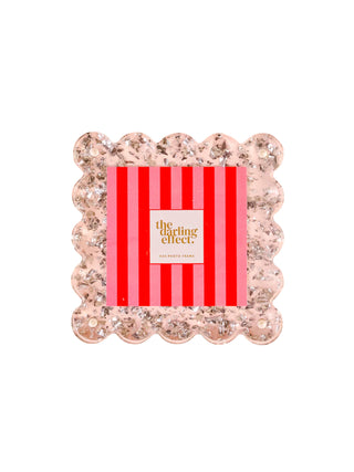 Silver Glitter Square Frame