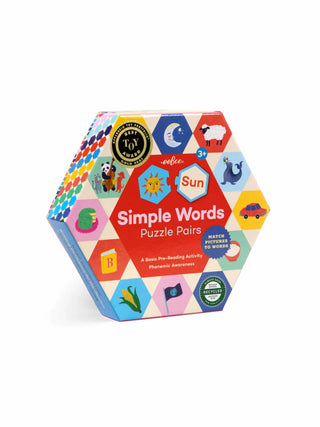 Simple Words Hexagon Puzzle Pairs